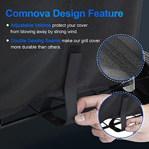 Comnova Charcoal Kettle Grill Cover - 600D BBQ Cover for Weber 22 Inch Grill, Heavy Duty & Waterproof - Image 7