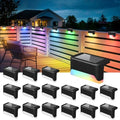 SOLPEX Solar Deck Lights Outdoor,Fence Lights Waterproof,16 Pack RGB by Solpex