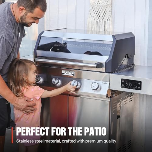 Monument Grills Denali Series, 4+1 Liquid Propane Gas Smart BBQ Grill, 4 Burners & 1 Side Burner, Denali 405 Stainless Steel with Smart technology, Knob Controls, Outdoor Use - Image 5