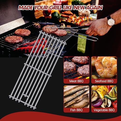 9MM 16517 Grill Grates Replacement for Bull Grill Replacement Parts, BBQ Bull Angus 4 Burner 47628 47629, Steer Premium 69008, Lonestar 87049, Bull Outlaw 26038 26039, Stainless Steel Grids - Image 7
