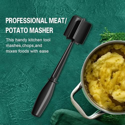 Meat Chopper, 5 Curve Blades Ground Beef Smasher, Heat Resistant Hamburger Smasher Tool, Nylon Potato Masher Utensil, Ground Meat Chopper, Meat Separator Tool for Hamburger, Non Stick Mix Chopper - Image 5