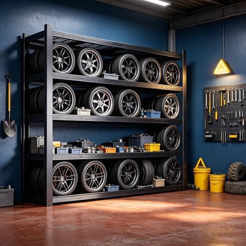 84" H Heavy Duty Wire Garage Shelving, 5-Tier Adjustable Industrial Metal Storage Shelving Unit,Standing Storage Rack for Warehouse and Basement, 24" D x 55" W x 84" H - Image 2