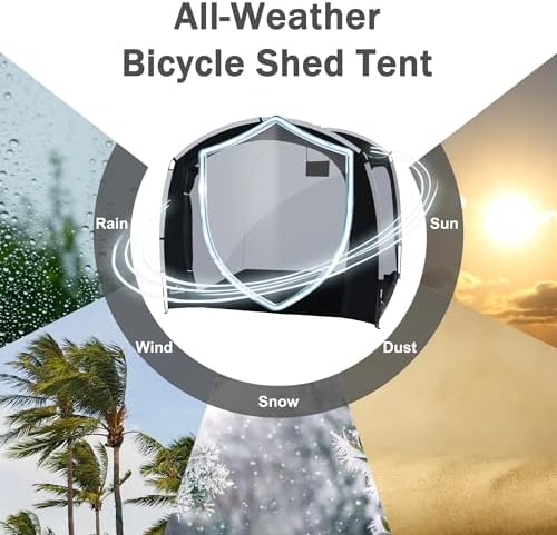 Bike Storage Shed Tent Waterproof Outdoor Side Access Portable XL - Image 4
