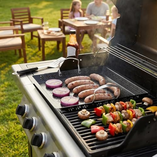 Vegetable Grill Basket for Outdoor Grill - 18.9"*16.5"Extra Large XXXL Heavy-Duty Veggie Grilling Basket, Non-stick Enamel Coating, Grilling Accessories for Grills and Vegetables - Image 6