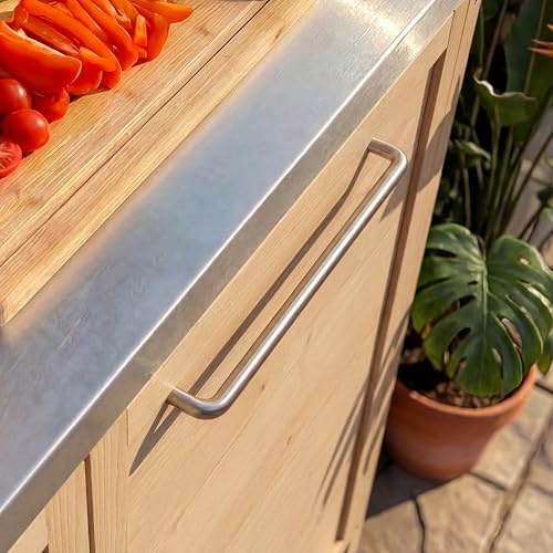 MOUMON Patio Kitchen Sink Cabinet with Stainless Steel Countertop - Image 7