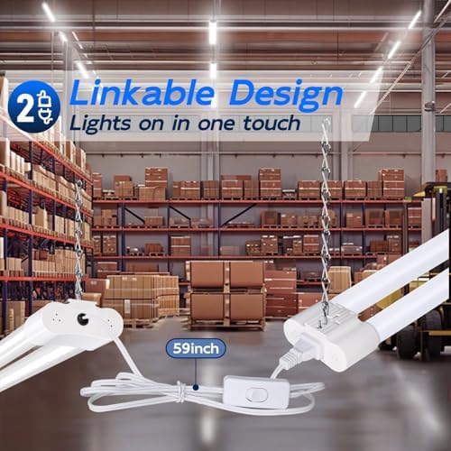 hykolity 4FT Linkable LED Shop Light for Garage,4400LM,5000K Daylight - Image 3