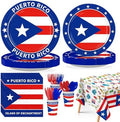 170Pcs Puerto Rico Party Decorations, Serves 24 by Greencian
