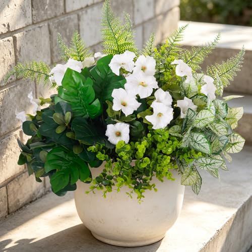 Hrobek Outdoor Faux Plants UV Resistant Fake Greenery for Outside Planter - Image 3
