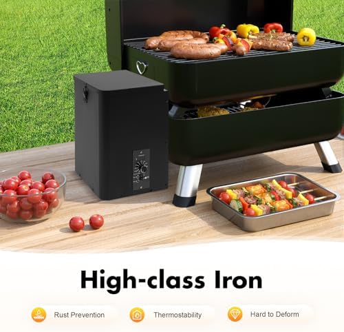 Pellet Smoker Pellet Hopper Assembly Kit, Electric Wood Pellet Smoker Grill Part with Digital Temperature Controller, for BBQ Smoke Bake Roast, 180℉- 500℉ Adjustment - Image 6