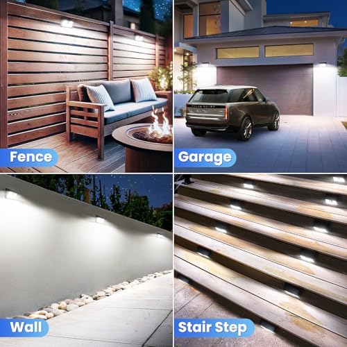 [10 Packs] Solar Motion Sensor Outdoor Lights, Super Bright Solar Lights Outdoor Waterproof, 3 Lighting Modes Security Wall Light for Outside Walking Dog Fence Backyard Deck Garden Door Step Garage - Image 6