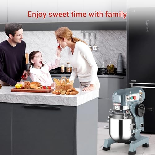 Commercial Food Mixer 20QT, Commercial Mixer with 3 Adjustable Speeds, Dough Mixer Timing Function, Commercial Stand Mixer with Stainless Steel Bowl for Schools Bakeries Pizzerias - Image 5