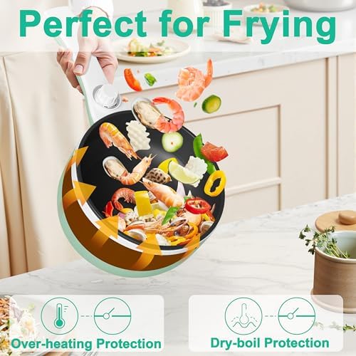 Dezin Hot Pot Electric, 1.5L Non-Stick Portable Electric Pot, Dual Power - Image 4