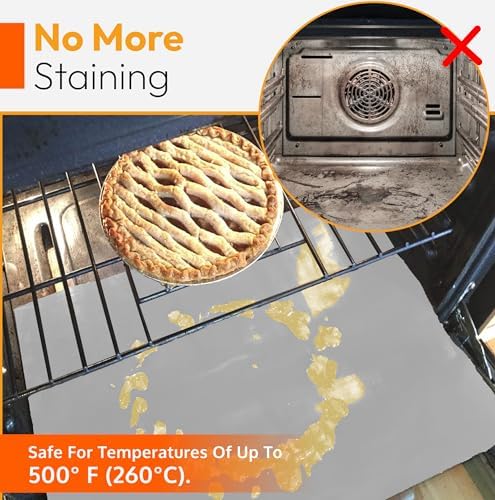 Oven Liners for Bottom of Oven - 17"x 25" Large Heavy Duty Non-Stick 2 Pack - Image 2