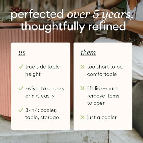 Veradek Cooler Side Table - Outdoor Cooler Table and Ice Chest - Image 6