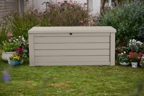 Keter Westwood 150 Gal Outdoor Storage Box for Patio and Pool Accessories - Image 2