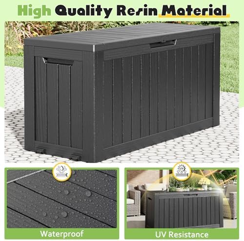 KAMABOKO Outdoor Storage Box, 82 Gallon Deck Box Outdoor Waterproof Patio - Image 5