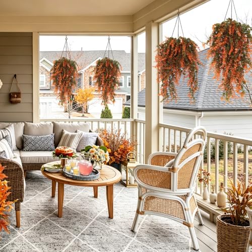 RECUTMS Fake Fall Monkey Plants 3Pcs Artificial Hanging Eucalyptus Vine - Image 7