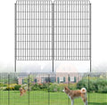 Metal Garden Fence 48 in x 25.3 ft, Tall Outdoor Dog Fence with Stakes by FOREHOGARGARDEN%EF%BC%86HOME