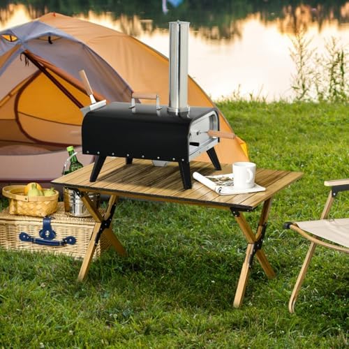Geelife Outdoor Pizza Oven with 12" Rotating Stone - Steel Black - Better Pizza - Outdoor Kitchen, Backyard - Portable Weather-Resistant - Image 2