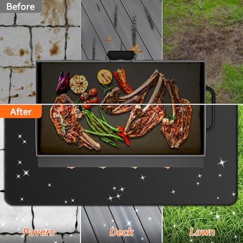 75x40 inches Large Under Grill Mats for Blackstone Outdoor Deck BBQ - Image 4