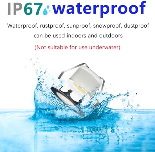 RNEHON Recessed LED Deck Lights Kits with Protecting Shell, Φ1.18in Cool White Low Voltage 12V IP67 Waterproof Outdoor Landscape Lighting for Yard Stair Step Patio Floor Kitchen Decoration (30Pack) - Image 5