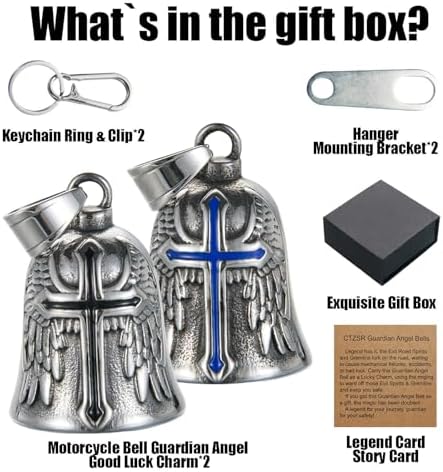 Motorcycle Bell Guardian Angel Gremlin Lucky Charm Gift For Riders - Image 6