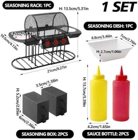 BBQ Grill Shelf, Outdoor Grill Accessories Shelf, Black Grilling Rack for Camping, Outdoor Kitchen and Barbecue Essentials - Image 2