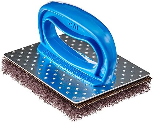 3M Scotch-Brite Professional Griddle Pad Holder Kit, 4 X 5.25, Blue/Steel, 1 Set - Image 2