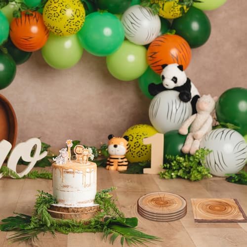 40PCS Hunting Camping Party Supplies Set Wood Grain Paper Plates Napkins - Image 5