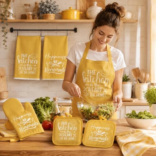Sratte 6 Pcs Kitchen Decor Accessories Set, Yellow - Image 4