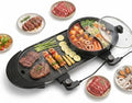 27" Hot Pot with Grill Electric BBQ Grill Combo, 2200W Indoor Korean BBQ Grill with Dual Temperature Control, Large Shabu Shabu Pot, Nonstick Tabletop Grill for 2-12 People, 110V by Unknown
