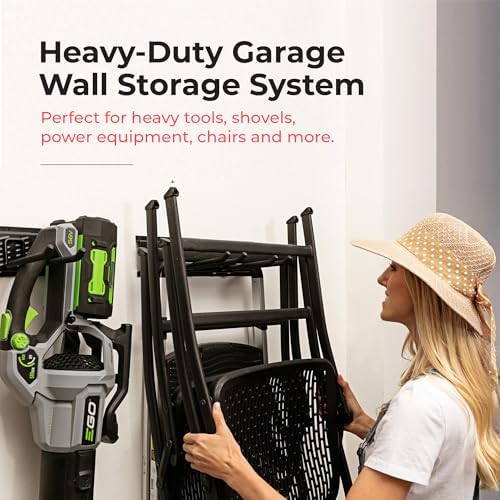 TIDYME Garage Tool Organizer Wall Mount, 80", 5 Racks 10 Hooks, 500 lbs - Image 3
