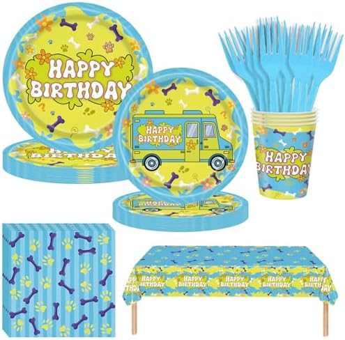 121PCS Cartoon Dog Party Decorations for 24 Guests by Unknown