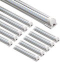 Barrina T8 LED Shop Lights 8FT, 72W 10000LM 5000K, High Output, 10 Packs by Barrina