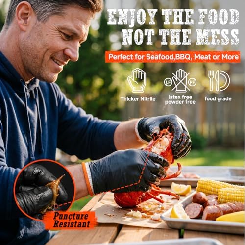 ANBOSON BBQ Gloves,Disposable BBQ Gloves Heat Resistant Cooking - Image 4