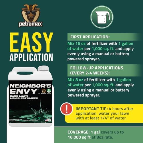 PetraMax Neighbor’s Envy Grass Fertilizer for Lawn, (32,000 sq ft, 2 Gal) - Image 6