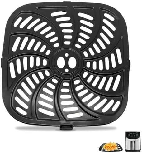 GWY Air Fryer Replacement Tray for Gourmia GAF856 GAF826 Air Fryer, Nonstick 9.8''*9.8'' square Air Fryer Replacement Parts Rack Grill Pan Grill Plate Crisper Plate for Gourmia 8QT Air Fryer by GWY