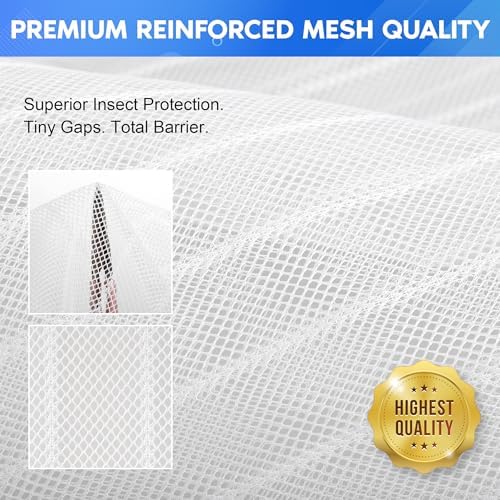 METAONLY Magnetic Screen Door Mesh, Works for Patio, Sliding Door, Keeps Bug Mosquito Out, Fresh Air Flow, Fits 36" x 82" Door - Curtain Size 38" x 83", Black Frame White Veil - Image 6