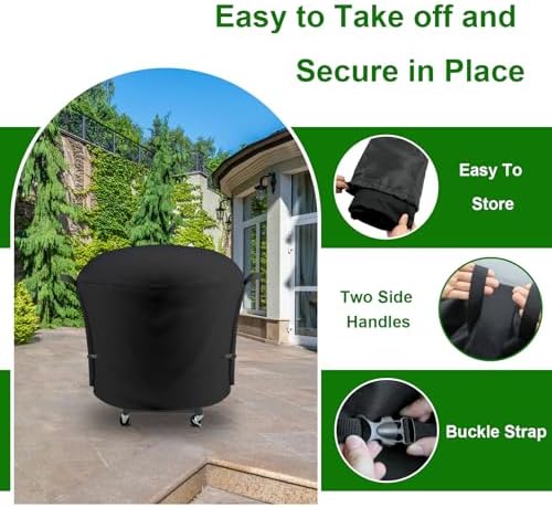 Outdoor Grill Cover Fits Cuisinart 22" CGG-888 360 Griddle Cooking Center, Cover Geny Waterproof 600D Heavy Duty 360° Gas Grill Covers, 30" L x 30" D x 46" H. - Image 4