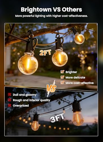 Brightown 75FT 36LED Solar String Lights Outdoor with Remote & USB Port - Image 2