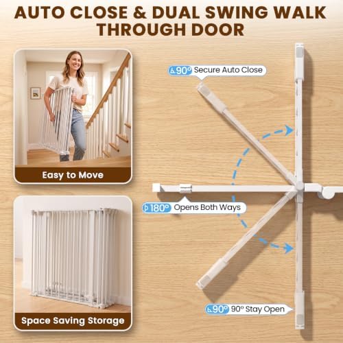 Mumeasy 150" Extra Wide Baby Gate, Play Yard Long Dog Gate for Doorways - Image 5
