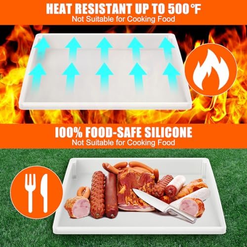 Silicone Griddle Mat Cover for Blackstone - 17 Inch True All-Encompassing Coverage Heavy Duty Food Grade Grill Buddy Mat, All Season Cooking Surface Protective Cover - Image 6