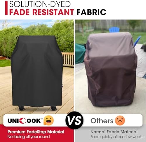 Unicook 32 Inch Small Grill Cover for Outdoor Grill Heavy Duty Waterproof - Image 3