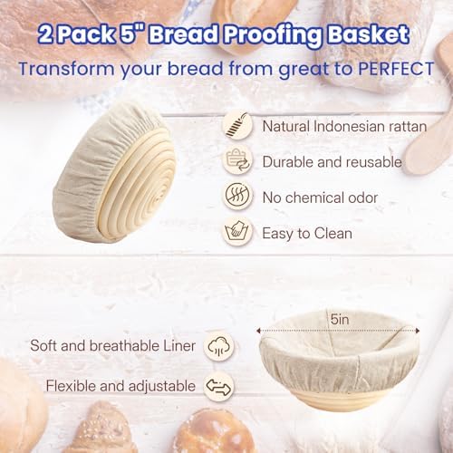 YONILL Mini Double Dutch Oven with Lid for Sourdough Bread Baking (Blue) - Image 5