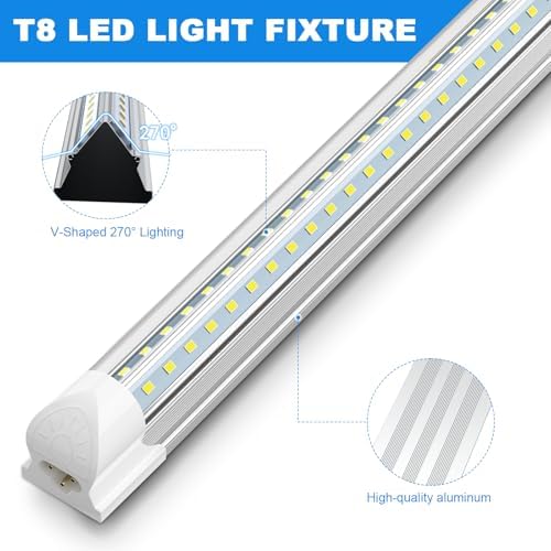 SHOPLED LED Shop Lights 2FT, 22W 3300LM 5000K Daylight, V-Shaped Linkable - Image 4