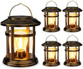 Solar Lantern Outdoor Waterproof, 4 Pack Bright Hanging Solar Lights for Outside Decorative, Upgraded Solar Powered Lanterns LED Lighting for Garden Patio Porch Decor Gifts (Antique Copper) by BONLION