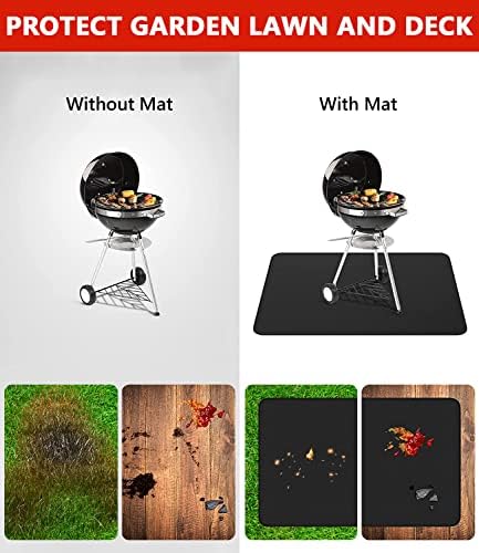 Protebox 60 x 40 inch Under Grill Mats for Outdoor Grill BBQ Deck Protector - Image 3