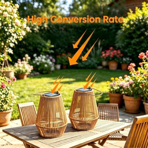 Solar Lanterns Outdoor Waterproof, Solar Lights Outdoor 2 Pack - Image 4