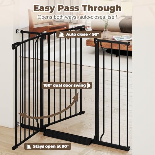 36" Extra Tall Baby Gate, 29"-45" Wide Auto Close Dog Gate Indoor - Image 3