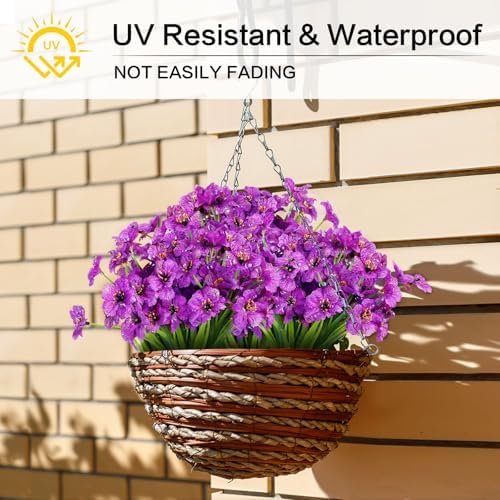 AGIRL Artificial Flowers Outdoor UV Resistant Fake Plant Garden Patio Decor - Image 4